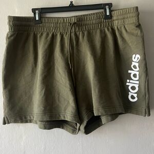 Adidas Sage Green Essentials Linear French Terry Shorts Size 2X